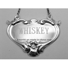 Whisky Label, Metal Whisky Hang Tag